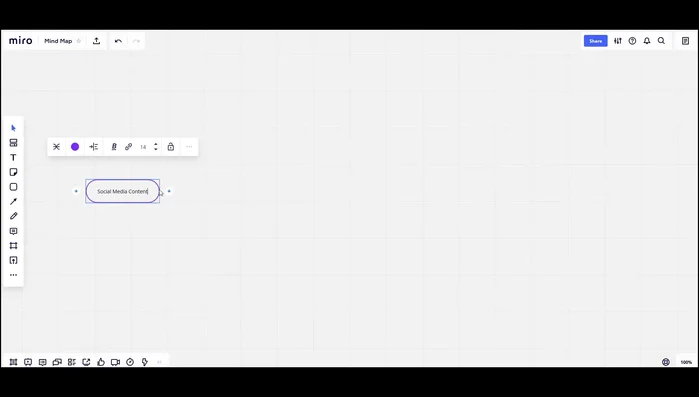 Type in your first-level ideas and press Enter after each one.