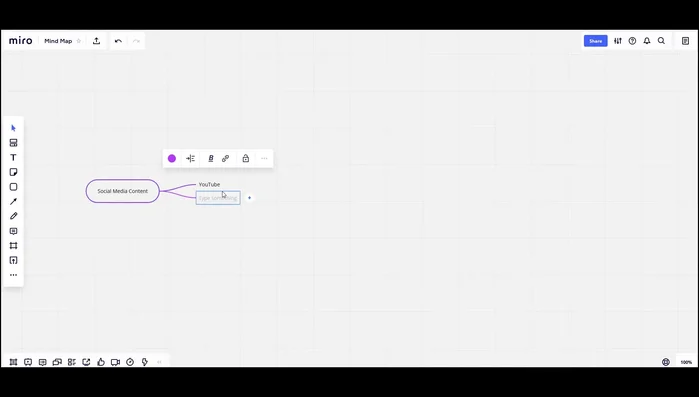 Type in your first-level ideas and press Enter after each one.