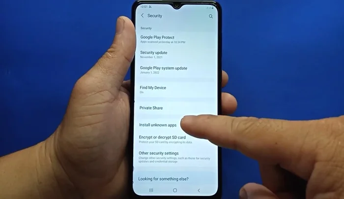 Locate "Install unknown apps" and disable it.