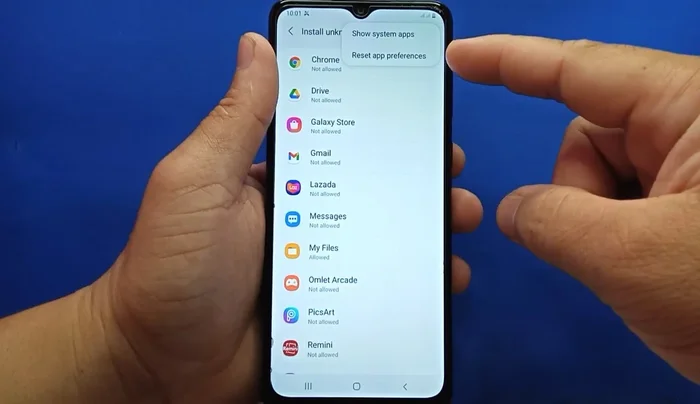 Select "Reset app preferences".