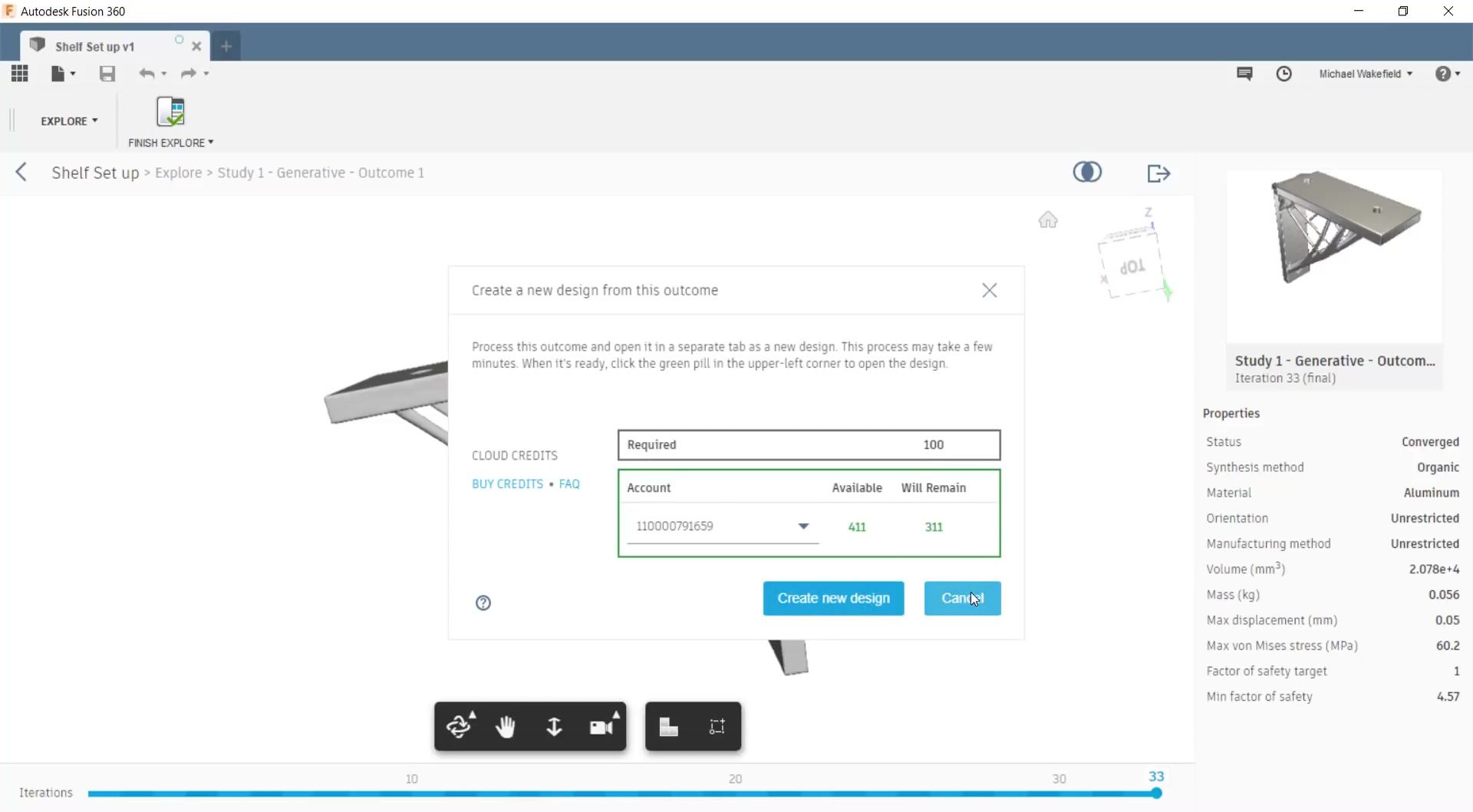 Generative Design for Shelf Brackets: A Step-by-Step Guide with Fusion 360