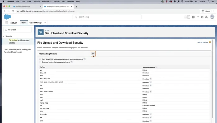 To enhance security for custom file types, select "Download custom file types as attachments".