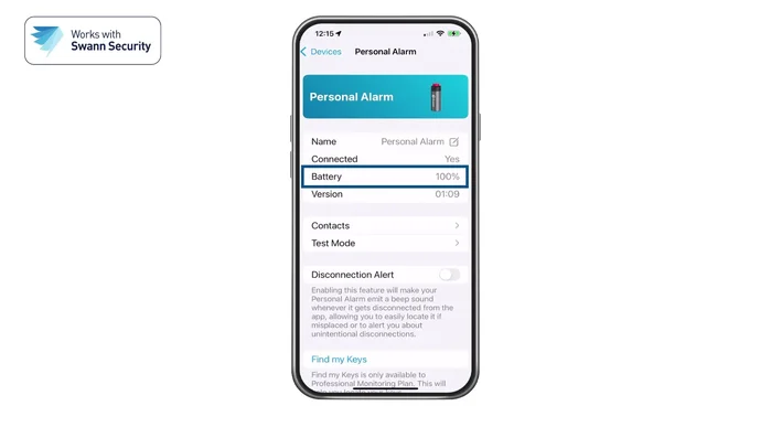 Enable or disable disconnection alerts (beeps when out of Bluetooth range).