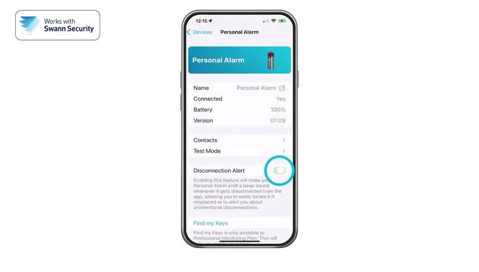 Enable or disable disconnection alerts (beeps when out of Bluetooth range).
