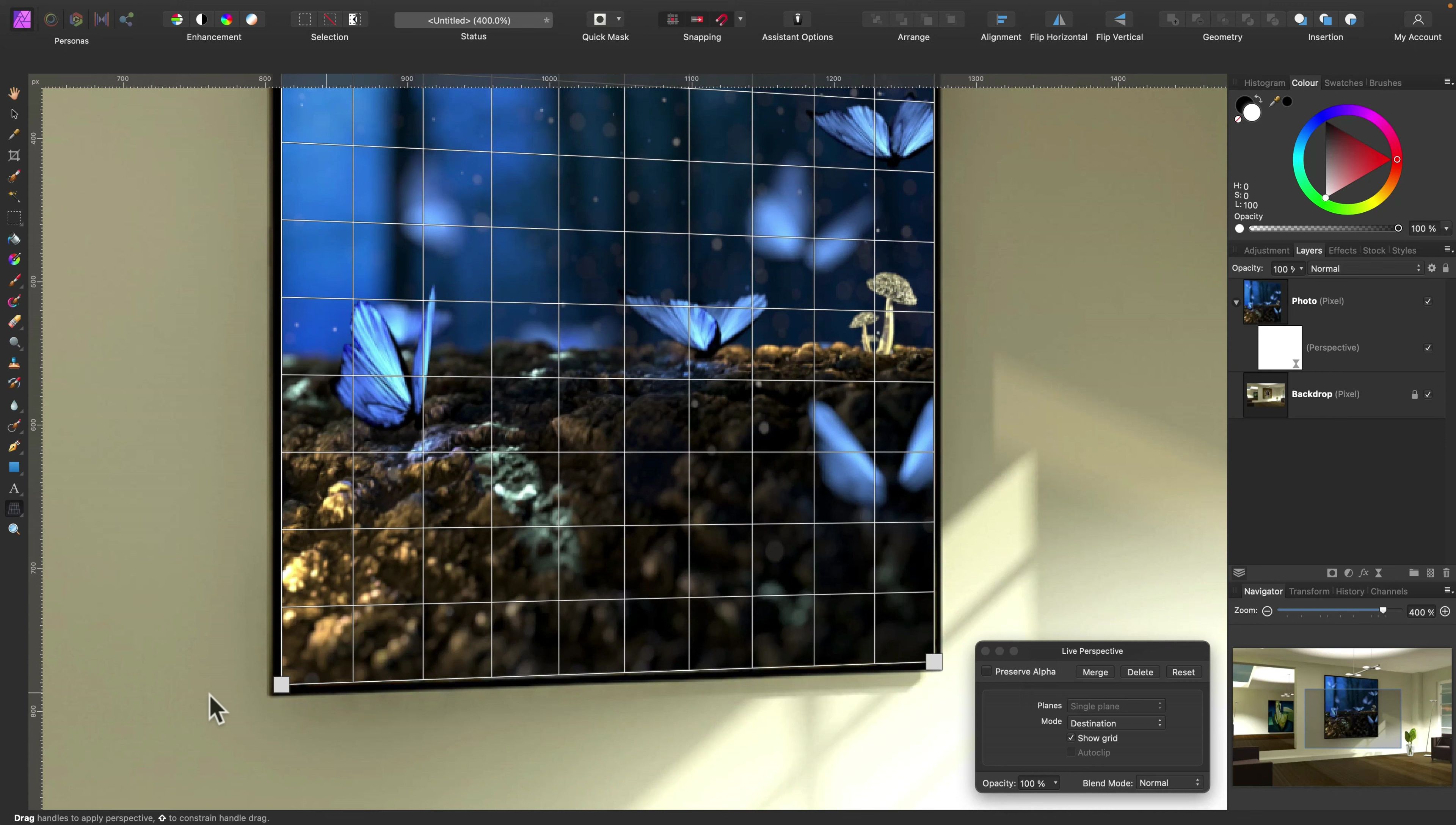 Affinity Photo Perspective Transformation Tutorial: The Non-Destructive Live Filter Method