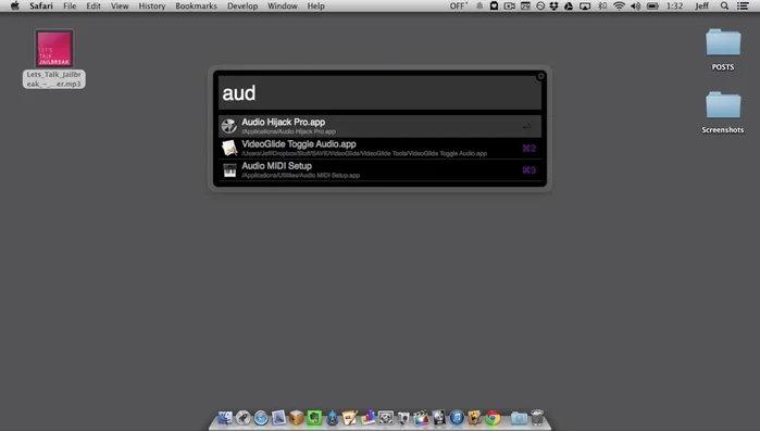 Add the application (e.g., Safari) whose audio you want to route separately as a source.