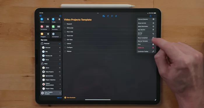 Use Kanban View in Lists: Organize tasks using the column view (Kanban style) to visually track the status of projects.