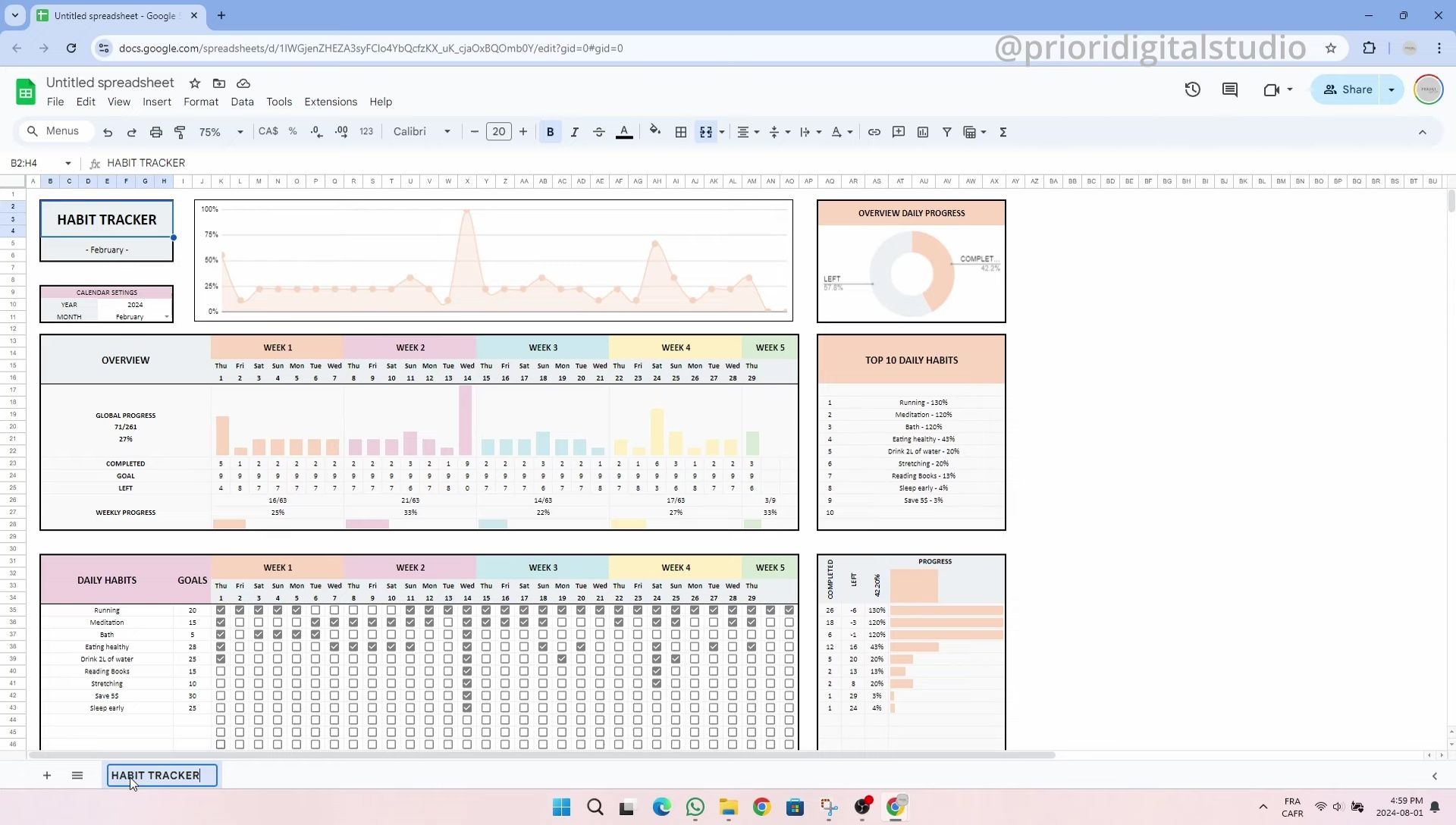 Create a Habit Tracker Spreadsheet in Google Sheets: A Step-by-Step Guide