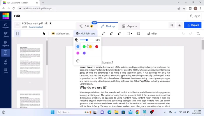 Select the text you want to highlight.