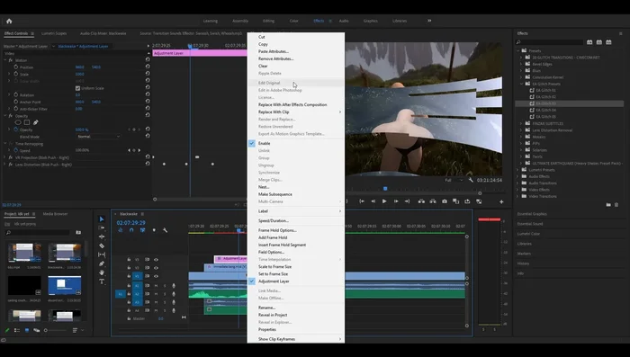 Add an additional adjustment layer with another preset (optional) to further enhance the transition