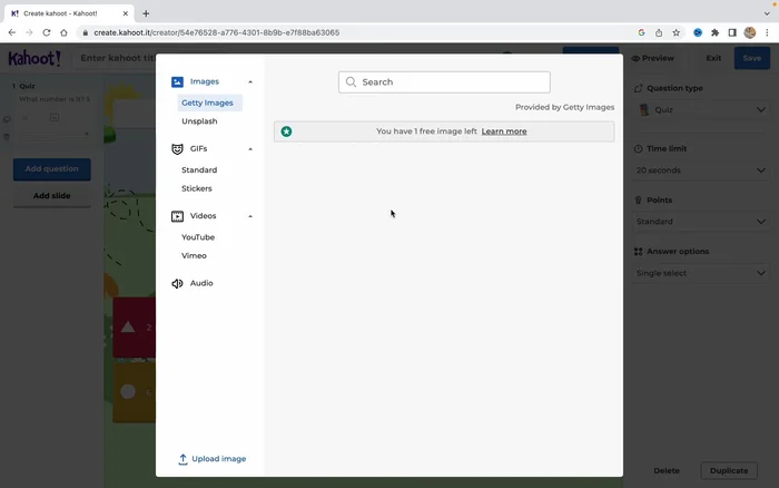 Add more questions by clicking on 'Add question'.
