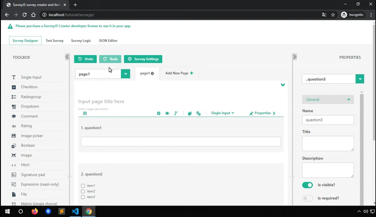SurveyJS Form Builder Tutorial: Create Surveys and Forms Easily
