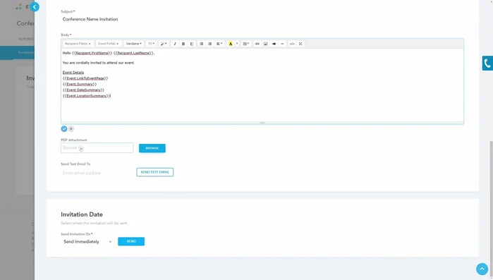 Compose your email body.