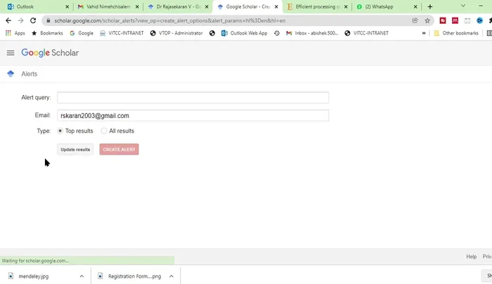 Click 'Create alert'.