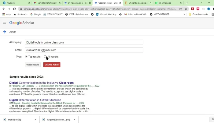 Click 'Create alert'.