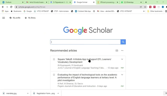 Go to the Google Scholar homepage: scholar.google.com