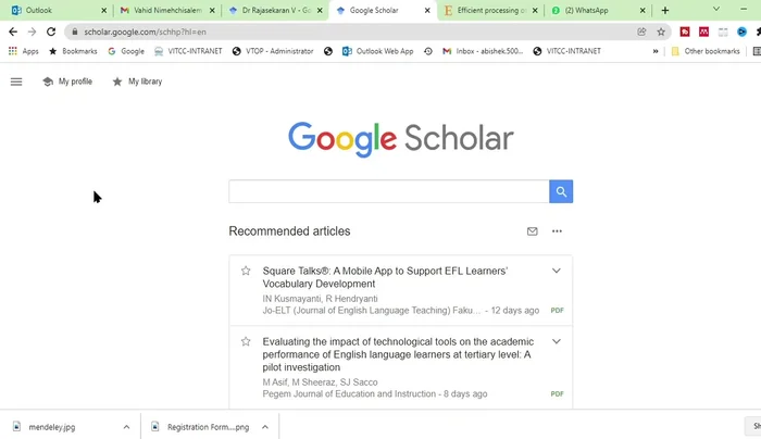 Ensure you have a Google Scholar profile created.