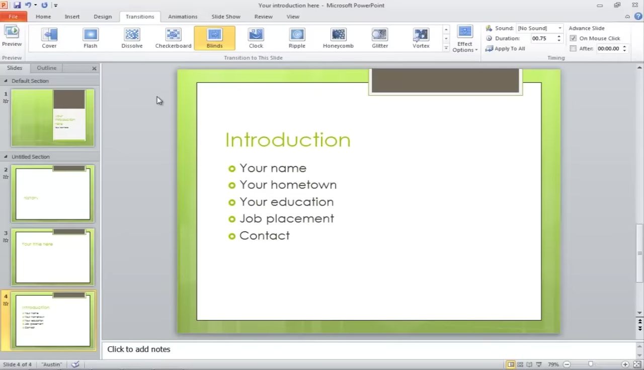 PowerPoint Slide Transitions: A Quick Guide