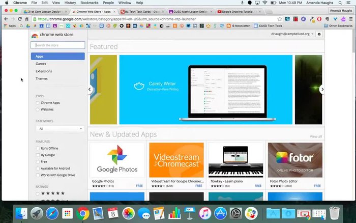 Open the QR code generator app from your Chrome apps menu.