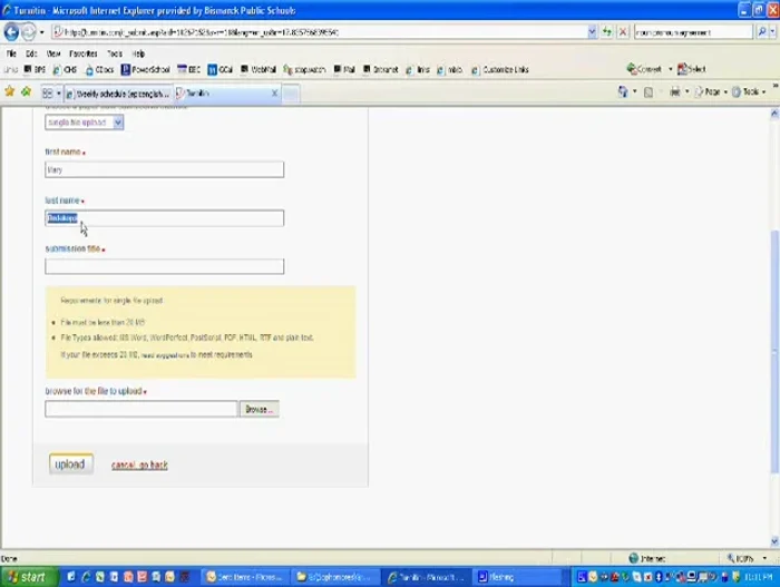 Browse and select your file.