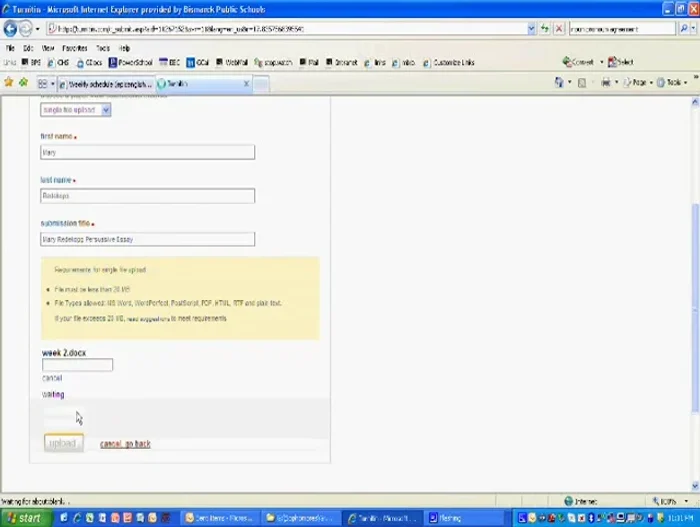 Click 'Submit' on the next screen.