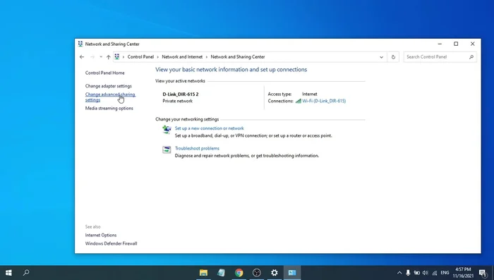 Right click on Ethernet, go to Properties