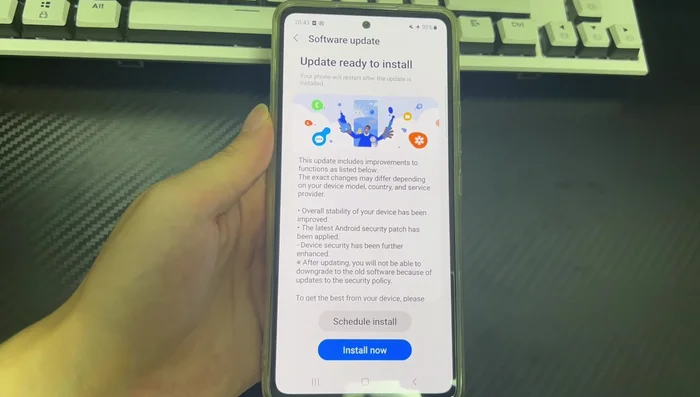 Restart your phone after the update.
